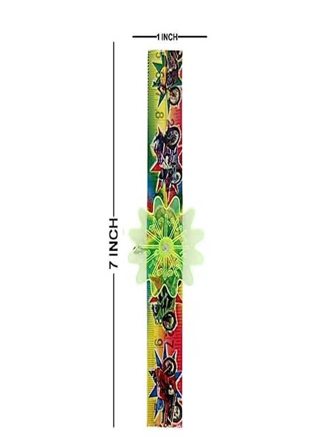 AASA Light Up Slap Scale for Kids Boys and Girls Hand Wrist Band for School Stationary Item Pack of 1 (6 PCS) - Image 2